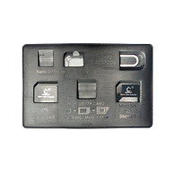 Adaptor Kartu Sim 3PC Portabel dengan Kartu Sim Nano & Penyimpanan Kartu MicroSD